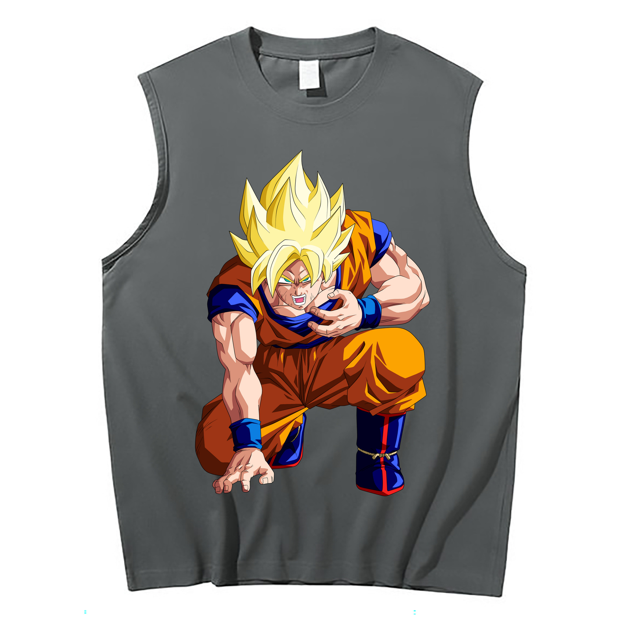 （画像用） ドラゴンボール 孫悟空（そん ごくう）Son Goku カカロット DRAGON BALL Kakarotto コットン100％タンクトップ（フロントプリント）